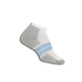 Thorlos Women's 84 N Running Thick Padded Low Cut Sock, White, Medium