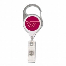 WinCraft NCAA Virginia Tech Hokies Retractable Premium Badge Holder, Team Color, One Size