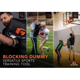 Goalrilla Football Blocking Dummy with Heavy-Duty Handles, Durable for Football, Basketball, MMA & Sports Training , Black