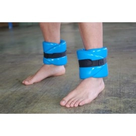 TRC Recreation Super Soft Foam Aquatic Fitness Gear Adjustable Ankle and Wrist Wrap Pair for Physical Therapy and Water Fitness, Bahama Blue