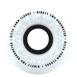 Ricta Unisex Adult Clouds 92A The 92A Urethane Is A Happy Medium That Allows You To Skate Rough Spots Without Compromising Performance. - White/Black, 56Mm