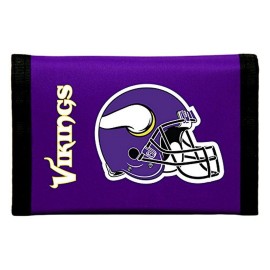 NFL Rico Industries Minnesota Vikings Nylon Tri-Fold Wallet Nylon Tri-Fold Wallet