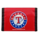 Rico MLB Texas Rangers Red Nylon Trifold Wallet,Multi-color