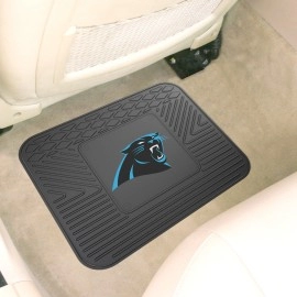 FANMATS 9979 Carolina Panthers Back Row Utility Car Mat - 1 Piece - 14in. x 17in., All Weather Protection, Universal Fit, Molded Team Logo