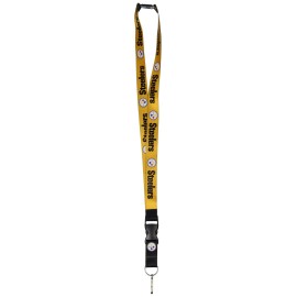 Aminco NFL Pittsburgh Steelers Reversible Lanyard, Team Colors, one Size (NFL-LN-162-12)