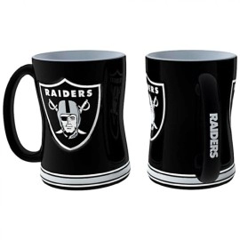 NFL Sculpted Coffee Mug, 14 Ounces, Oakland Raiders