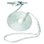 Invincible Marine 20-Foot Hand Spliced Nylon Dock Line, 1/2-Inches By 20-Feet, White