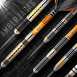 Red Dragon Amberjack 5: 24G Tungsten Darts Set With Flights And Stems