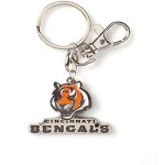 Aminco Nfl Cincinnati Bengals Heavyweight Keychain, Black, 5