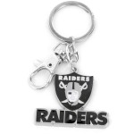 Aminco Nfl Oakland Raiders Heavyweight Keychain, Black, 5