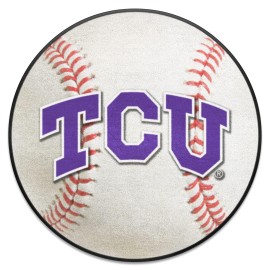 Fanmats 2711 Tcu Horned Frogs Baseball Shaped Accent Rug - 27In. Diameter