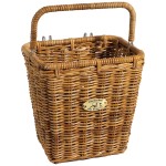 Nantucket Bicycle Basket Co. Cisco Pannier Basket with Hooks, Honey