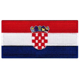 Cypress Collectibles - Croatia Flag Patch - Premium Embroidered Appliqua - European Country Iron On Patches - Dimensions: 35 X 175