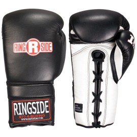 Ringside Imf Tech Sparring Boxing Lace Up Gloves (Black, 14-Ounce)