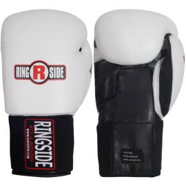 Ringside Imf Tech Sparring Elastic Boxing Gloves (White, 16-Ounce)