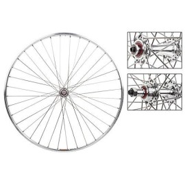Wheel Master 700c Road Wheel Set - Sun M13 Rim, 36H, 5/6/7-Speed FW, QR Silver