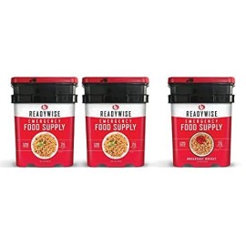 Readywise Long Term Emergency Food Supply, Breakfast And Entree Variety (3 Buckets- Total Of 360 Servings)