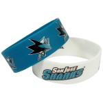 NHL San Jose Sharks Silicone Rubber Bracelet, 2-Pack