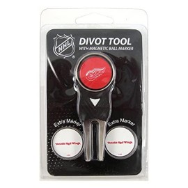 Team Golf Nhl Detroit Red Wings Divot Tool With 3 Golf Ball Markers Pack, Markers Are Removable Magnetic Double-Sided Enamel, Multi Team Color, One Size (13945)