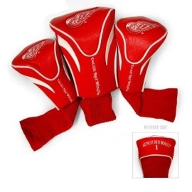 Team Golf Nhl Detroit Red Wings Contour Golf Club Headcovers (3 Count), Numbered 1, 3, & X, Fits Oversized Drivers, Utility, Rescue & Fairway Clubs, Velour Lined For Extra Club Protection