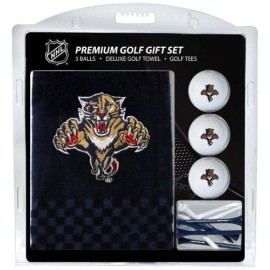 Team Golf NHL Florida Panthers Gift Set Embroidered Golf Towel, 3 Golf Balls, and 14 Golf Tees 2-3/4