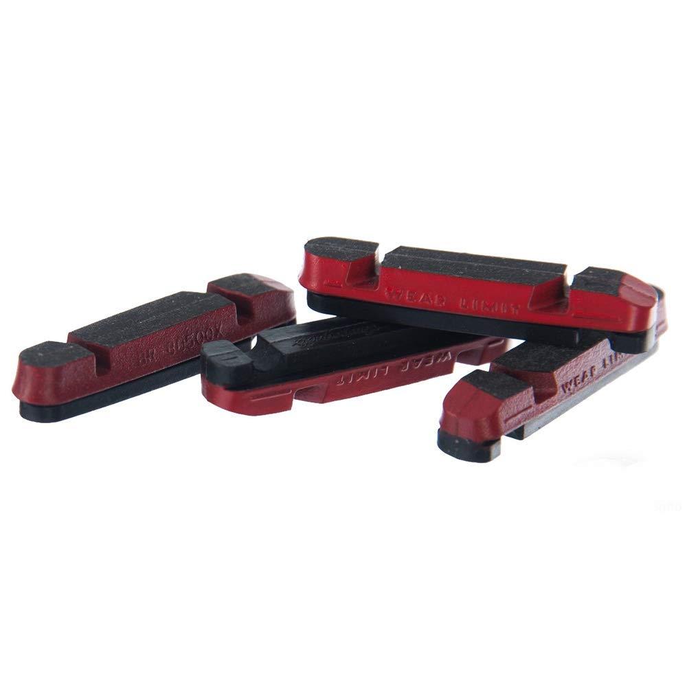 Campagnolo Unisexs Carbon Brake Pad Inserts, Red, Fit (2 Pairs)