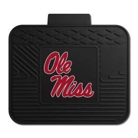 FANMATS 11779 Ole Miss Rebels Back Row Utility Car Mat - 1 Piece - 14in. x 17in., All Weather Protection, Universal Fit, Molded Team Logo