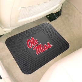 FANMATS 11779 Ole Miss Rebels Back Row Utility Car Mat - 1 Piece - 14in. x 17in., All Weather Protection, Universal Fit, Molded Team Logo