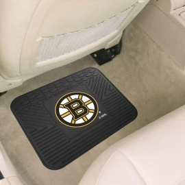 FANMATS 10760 Boston Bruins Back Row Utility Car Mat - 1 Piece - 14in. x 17in., All Weather Protection, Universal Fit, Molded Team Logo