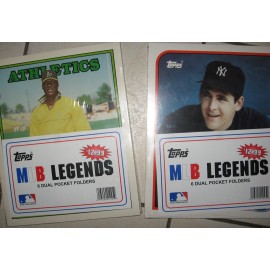 Topps MLB Legends Major League Baseball 6 Dual Pocket Folders 1989 the Topps Company