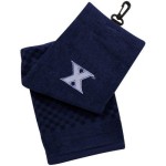 Team Golf Ncaa Xavier Musketeers Embroidered Golf Towel, Checkered Scrubber Design, Embroidered Logo