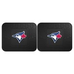 Fanmats 12348 Mlb Toronto Blue Jays Rear Second Row Vinyl Heavy Duty Utility Mat, (Pack Of 2)