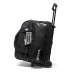 Pyramid Path Deluxe Double Roller With Oversized Accessory Pocket Bowling Bag (Black/Black)