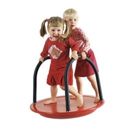 Gonge Round Seesaw, Red, 29.92 X 29.92 X 5.51/23.6