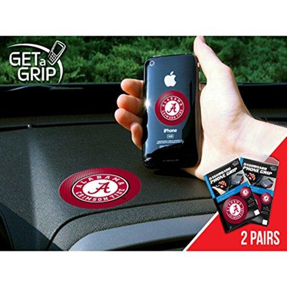 Get A Grip 13075 University Of Alabama Crimson Tide Polymer Anti-Slip Phone Grip - 2 Pair