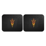 FANMATS 13214 NCAA Arizona State Sun Devils Back Row Utility Car Mats - 2 Piece Set, 14in. x 17in., All Weather Protection, Universal Fit, Deep Resevoir Design, Molded Team Logo