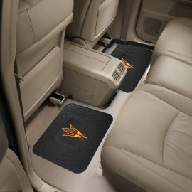 FANMATS 13214 NCAA Arizona State Sun Devils Back Row Utility Car Mats - 2 Piece Set, 14in. x 17in., All Weather Protection, Universal Fit, Deep Resevoir Design, Molded Team Logo