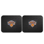 FANMATS 12382 NBA New York Knicks Back Row Utility Car Mats - 2 Piece Set, 14in. x 17in., All Weather Protection, Universal Fit, Deep Resevoir Design, Molded Team Logo