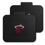 FANMATS 12377 NBA Miami Heat Back Row Utility Car Mats - 2 Piece Set, 14in. x 17in., All Weather Protection, Universal Fit, Deep Resevoir Design, Molded Team Logo