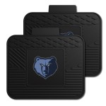 FANMATS 12376 NBA Memphis Grizzlies Back Row Utility Car Mats - 2 Piece Set, 14in. x 17in., All Weather Protection, Universal Fit, Deep Resevoir Design, Molded Team Logo