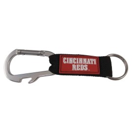 Mlb Cincinnati Reds Carabineer Keychain Red One Size