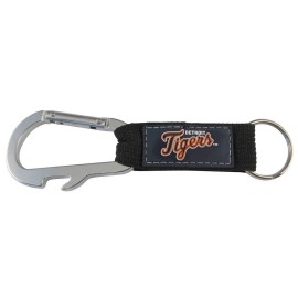 Mlb Detroit Tigers Carabineer Keychain Blue One Size