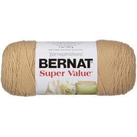 Bernat Super Value Yarn, 7 Oz, Gauge 4 Medium Worsted, Dark Heather