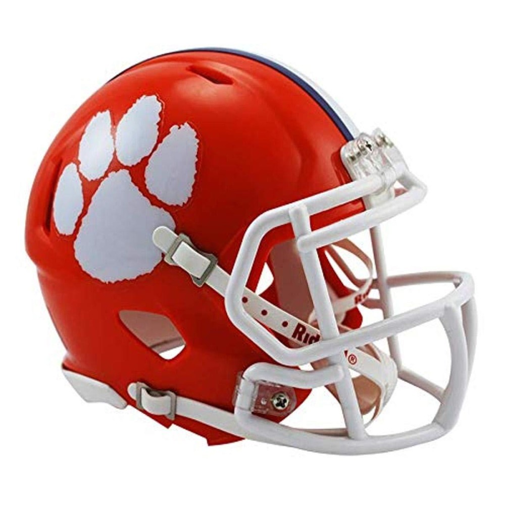 Riddell NCAA Clemson Tigers Speed Mini Helmet Orange, 7.5" x 6.5"