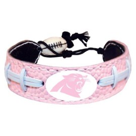 NFL Carolina Panthers Pink Football Bracelet