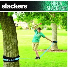 Slackers 50-Feet Slackline Classic Set With Bonus Teaching Line, Assorted Color