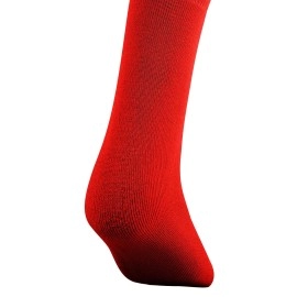 Vizari League Sports Soccer Tube Socks for Sport- Red| Compression Tube Field Hockey Socks with Ergonomic Cushioning and Support | Soccer Socks | Long Socks | Perfect For Football