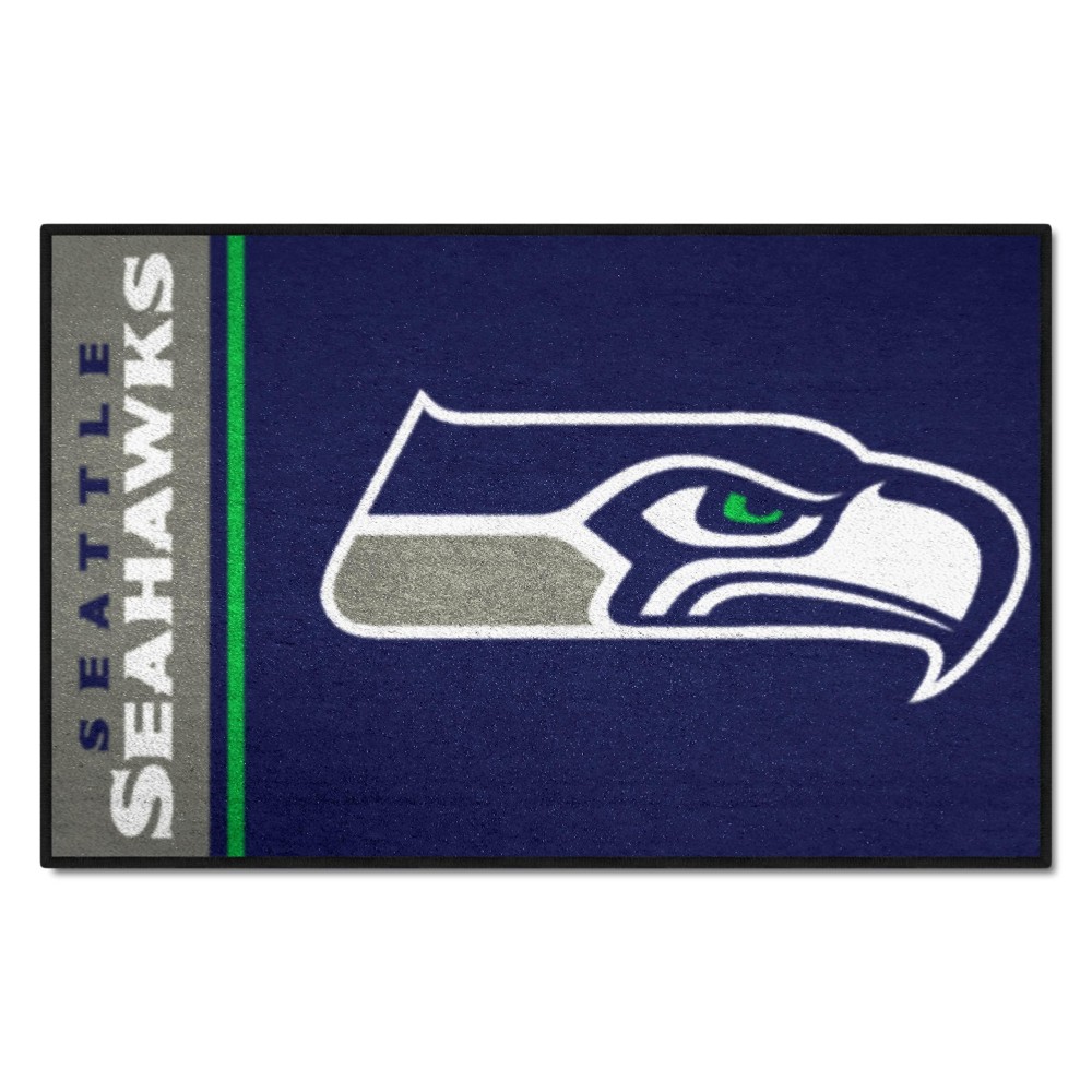 FANMATS 8247 Seattle Seahawks Starter Mat Accent Rug - 19in. x 30in. | Sports Fan Home Decor Rug and Tailgating Mat Uniform Design