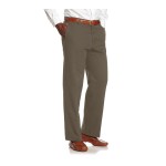 Izod Mens American Chino Flat Front Straight Fit Pant, Olive, 32W X 30L