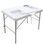 Coldcreek Outfitters Outdoor Washing Table, Sink, Portable and Foldable, Large Dual-Sink Design